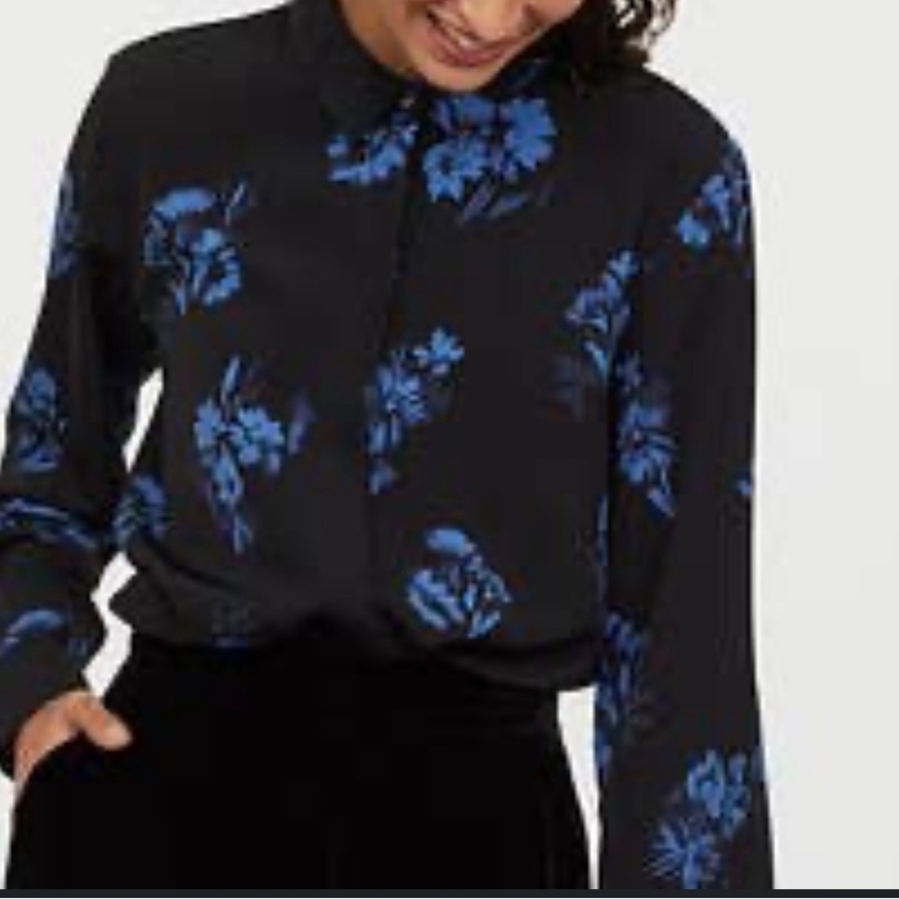 h&m ⋆ floral button front top‎